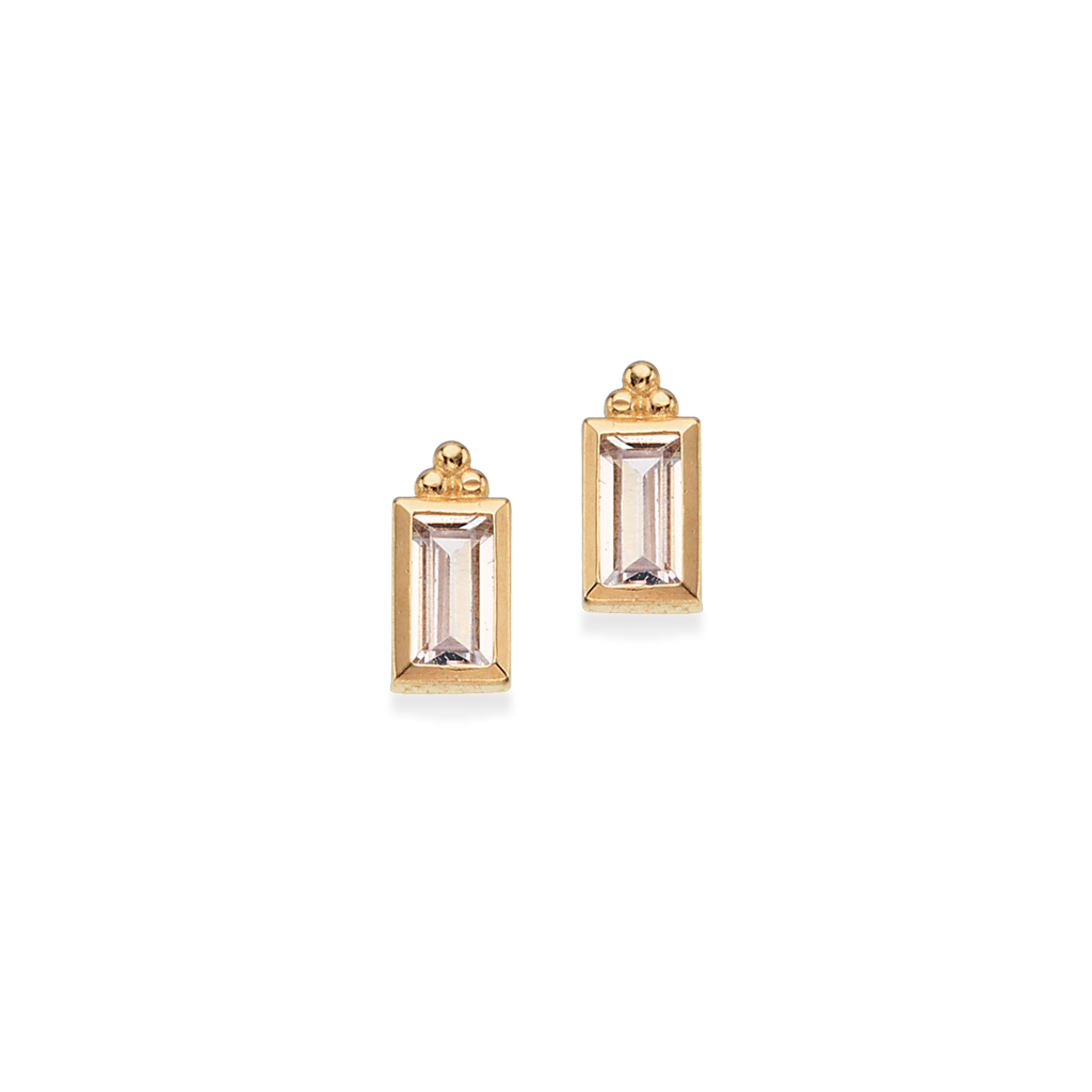 ØRERINGE BAGUETTE CUBIC ZIR. 8 KT.