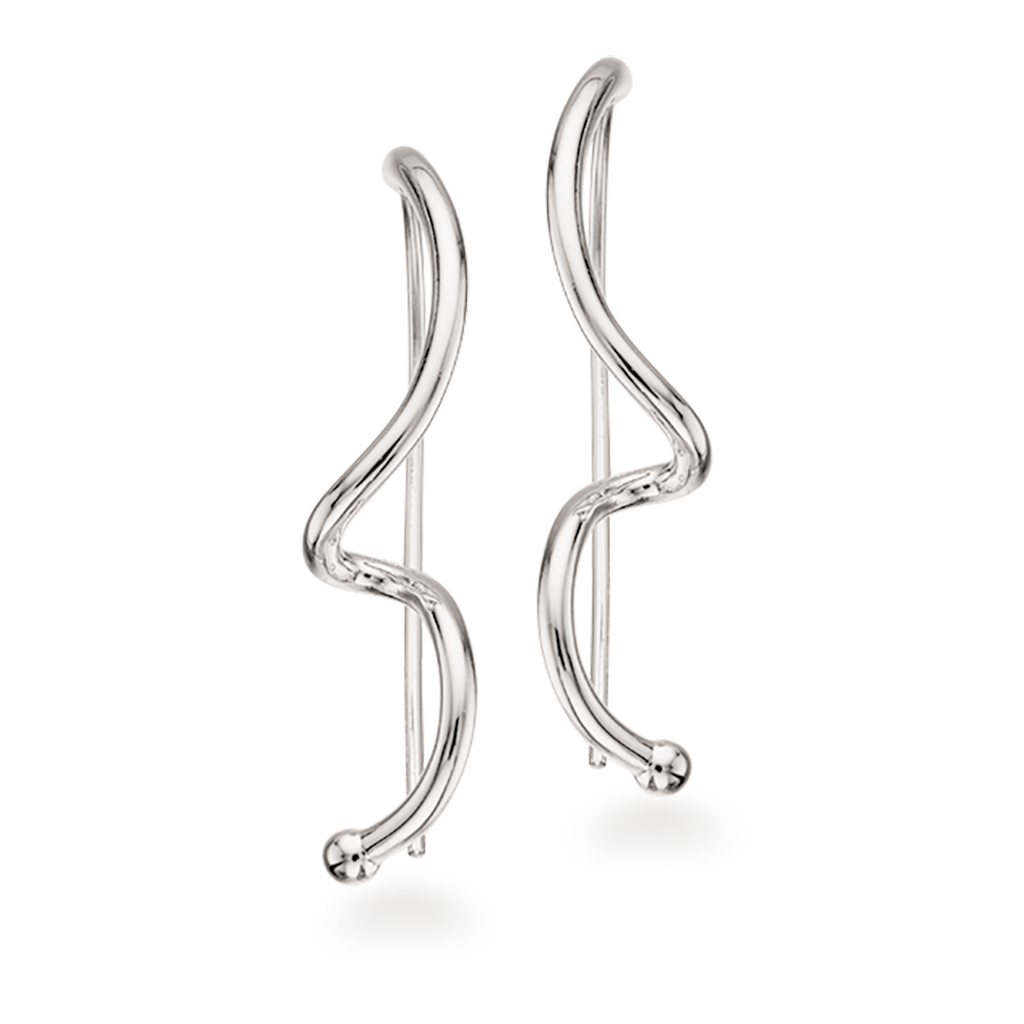 Snoet sølv ørebøjle