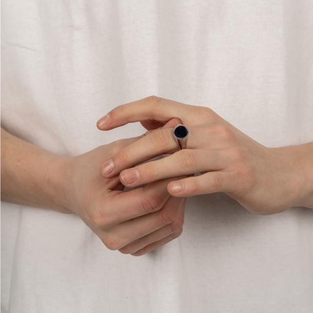 Sølv ring m. sodalite