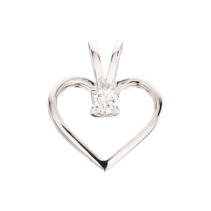 Kleopatra hjertevedhæng i 14kt. hvidguld med diamanter - Sct. Mathias Ure & Guld