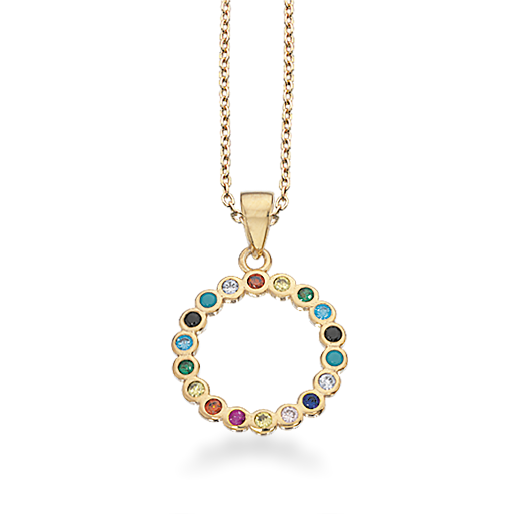 SoHo Rainbow Halskæder forgyldt