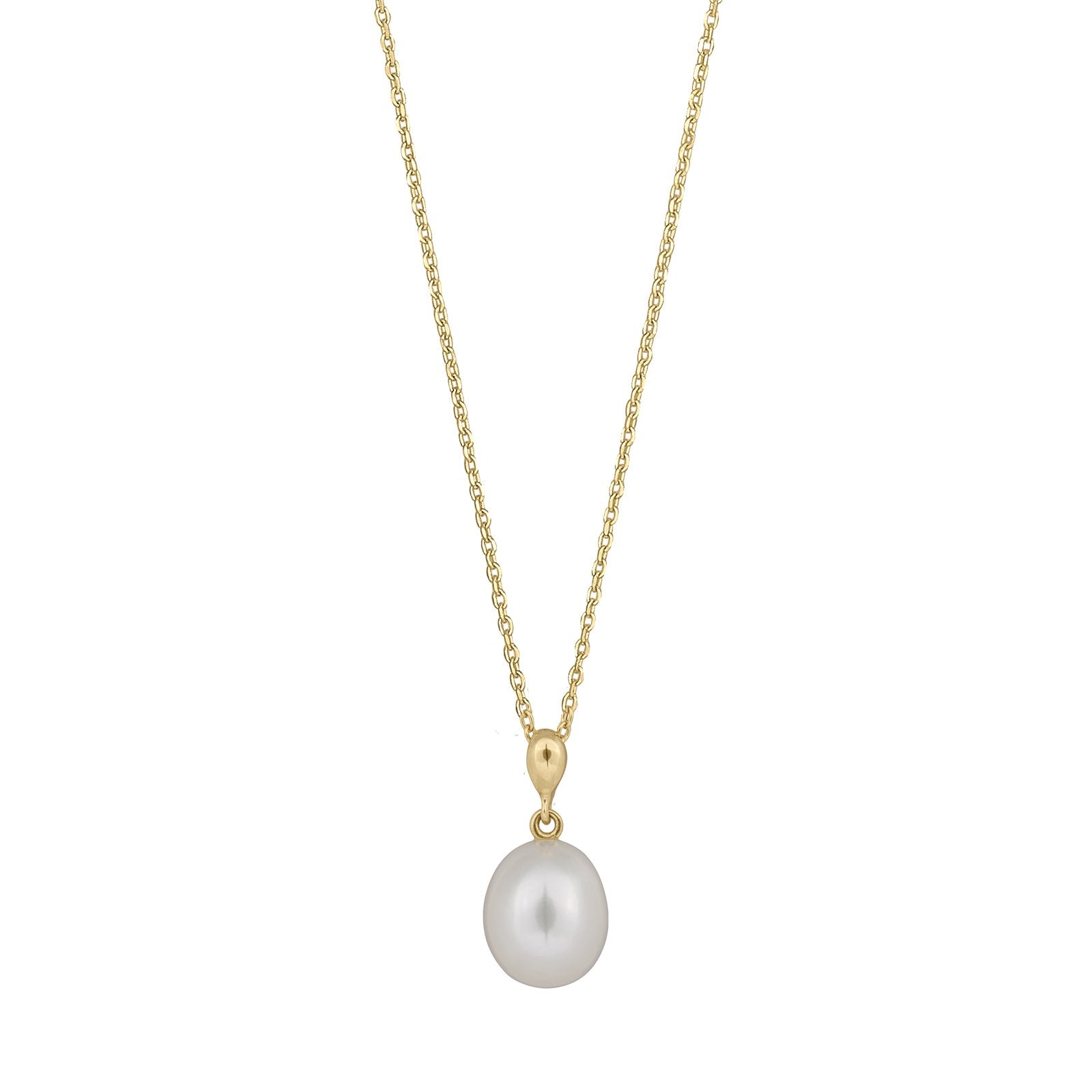 8 kt. perle vedhæng m. forgyldt kæde - Sct. Mathias Ure & Guld