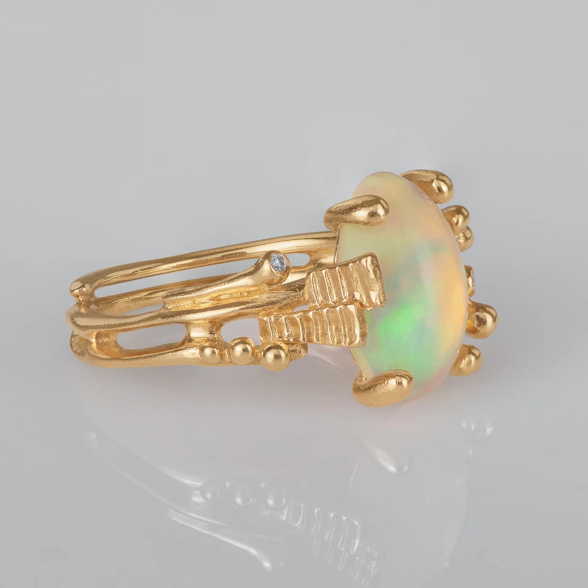 Boho ring lille, opal A2929-401