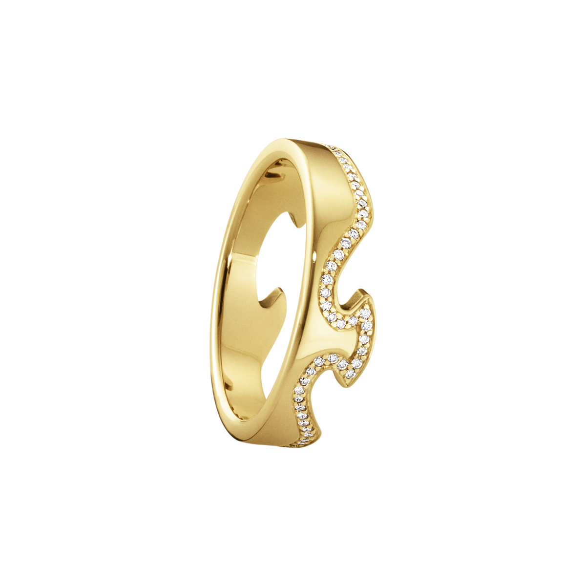 Fusion endering 18 kt. guld m. diamanter