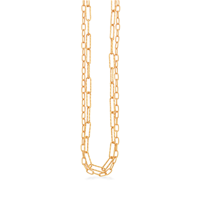 Dobbeltrækket kæde Forgyldt Sølv