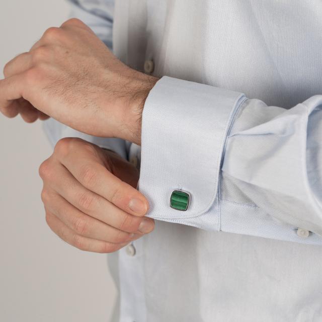 SON of Noa Sølv manchetknapper M. Malakit