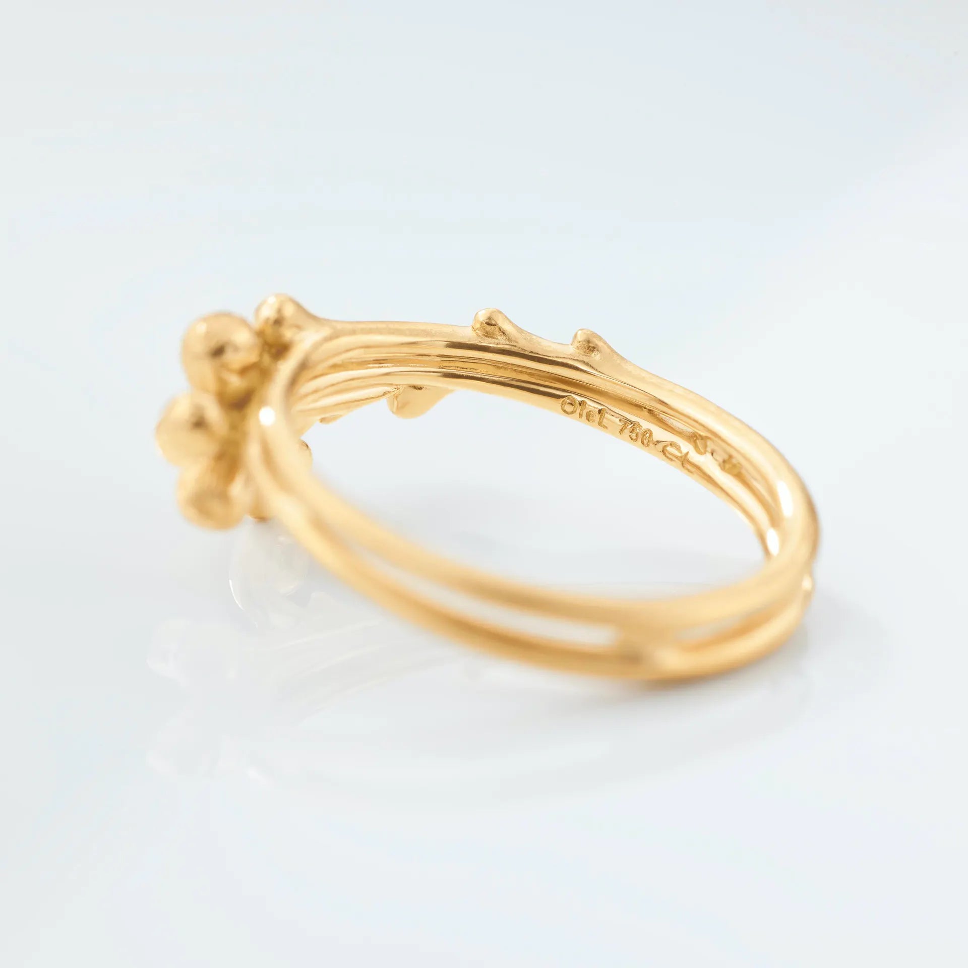 Boho dobbelt guld ring m. brillant