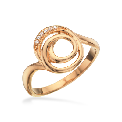 8 KT. guld ring m. zirkonia