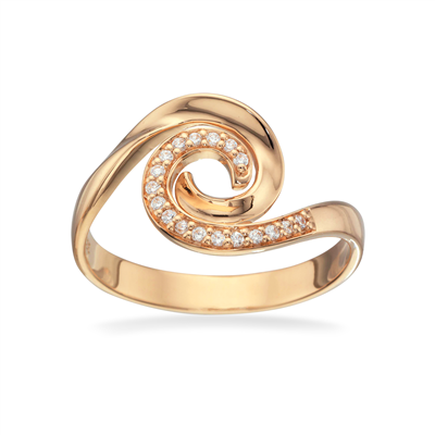 8 kt. ring m. zirkonia