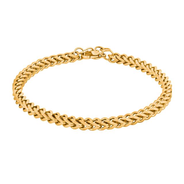 SON armbånd steel IP gold blank