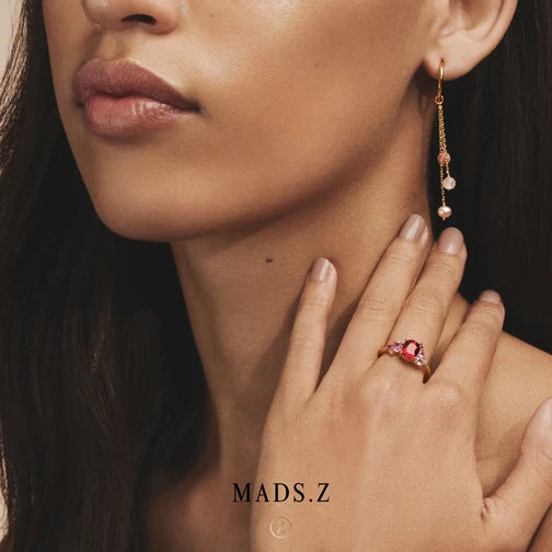 FOUR SEASONS AUTUMN ring i 14 kt. guld m. ægte sten og brillant