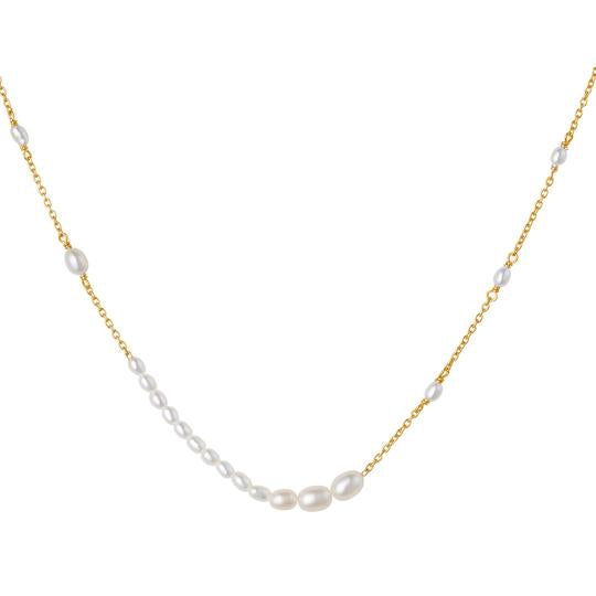 Aura flow halskæde, forgyldt - Sct. Mathias Ure & Guld