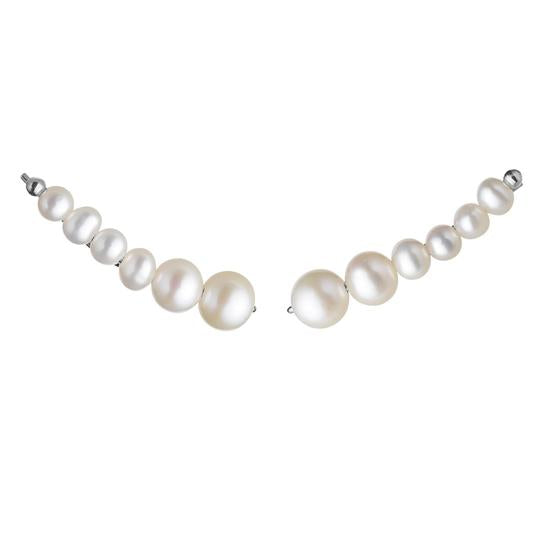 Aura earclimbers large, sølv - Sct. Mathias Ure & Guld