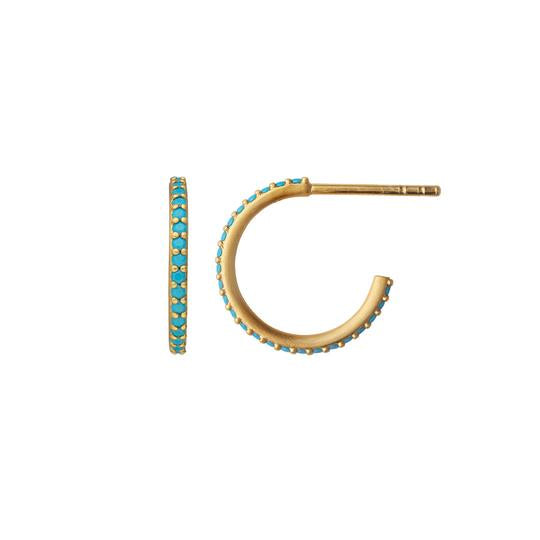 Sparkle hoops mini turkis - Sct. Mathias Ure & Guld