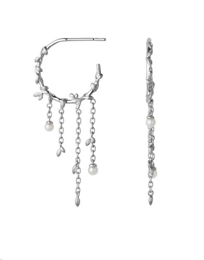 ByBiehl, Jungle Ivy Hoops Pearl, Sølv - Sct. Mathias Ure & Guld
