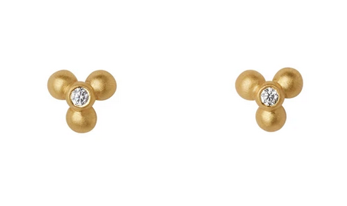 ByBiehl, Pebbles ørestikker i forgyldt sølv - Sct. Mathias Ure & Guld